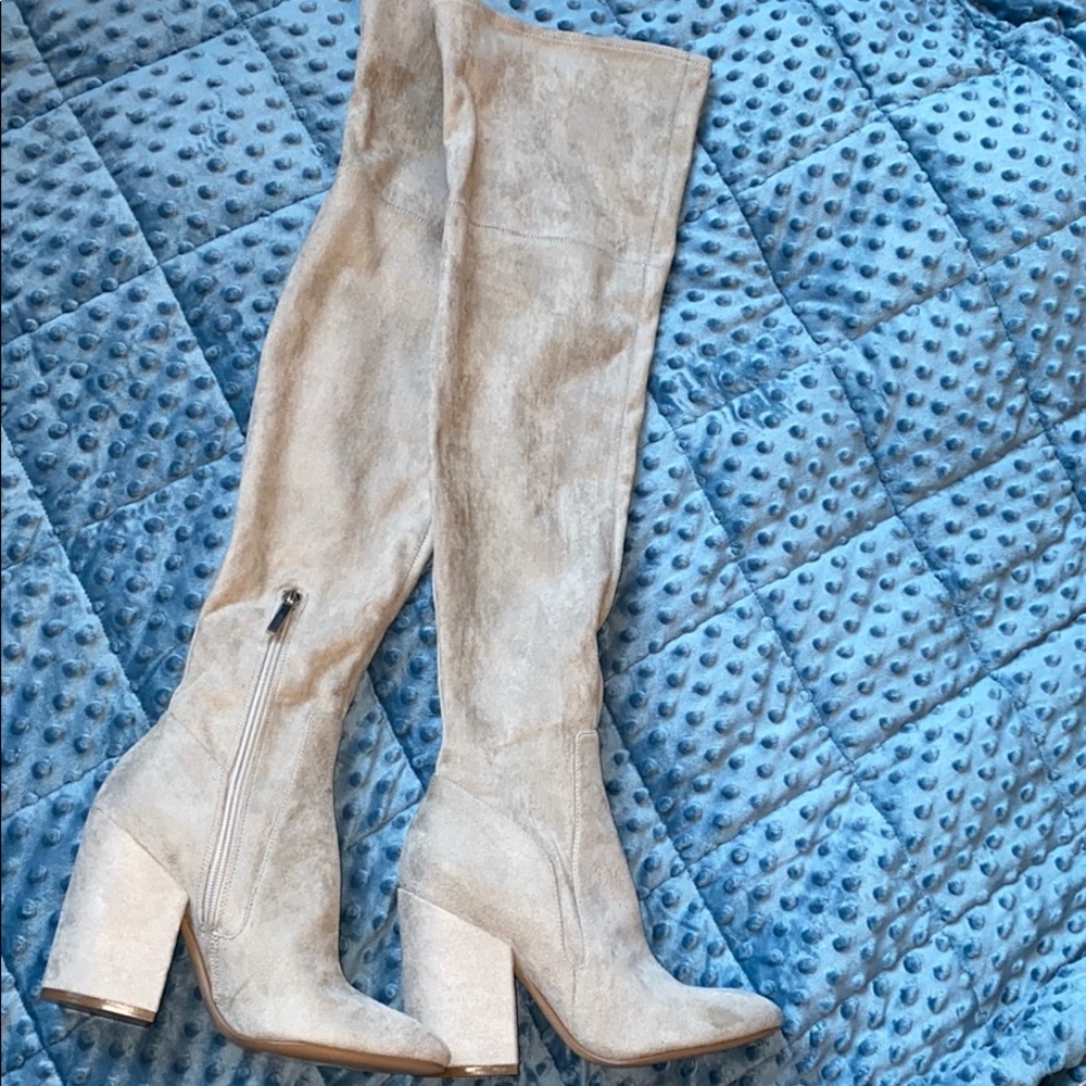Suede Thigh-high boots